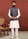 Vastra Swarg Festive Wear Wholesale Kurta Pajama With Jacket Mens Collection